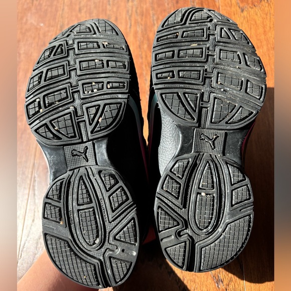 Puma Black & Pink Laceless Soft Foam Girls Size 12c Shoes - Picture 5 of 7